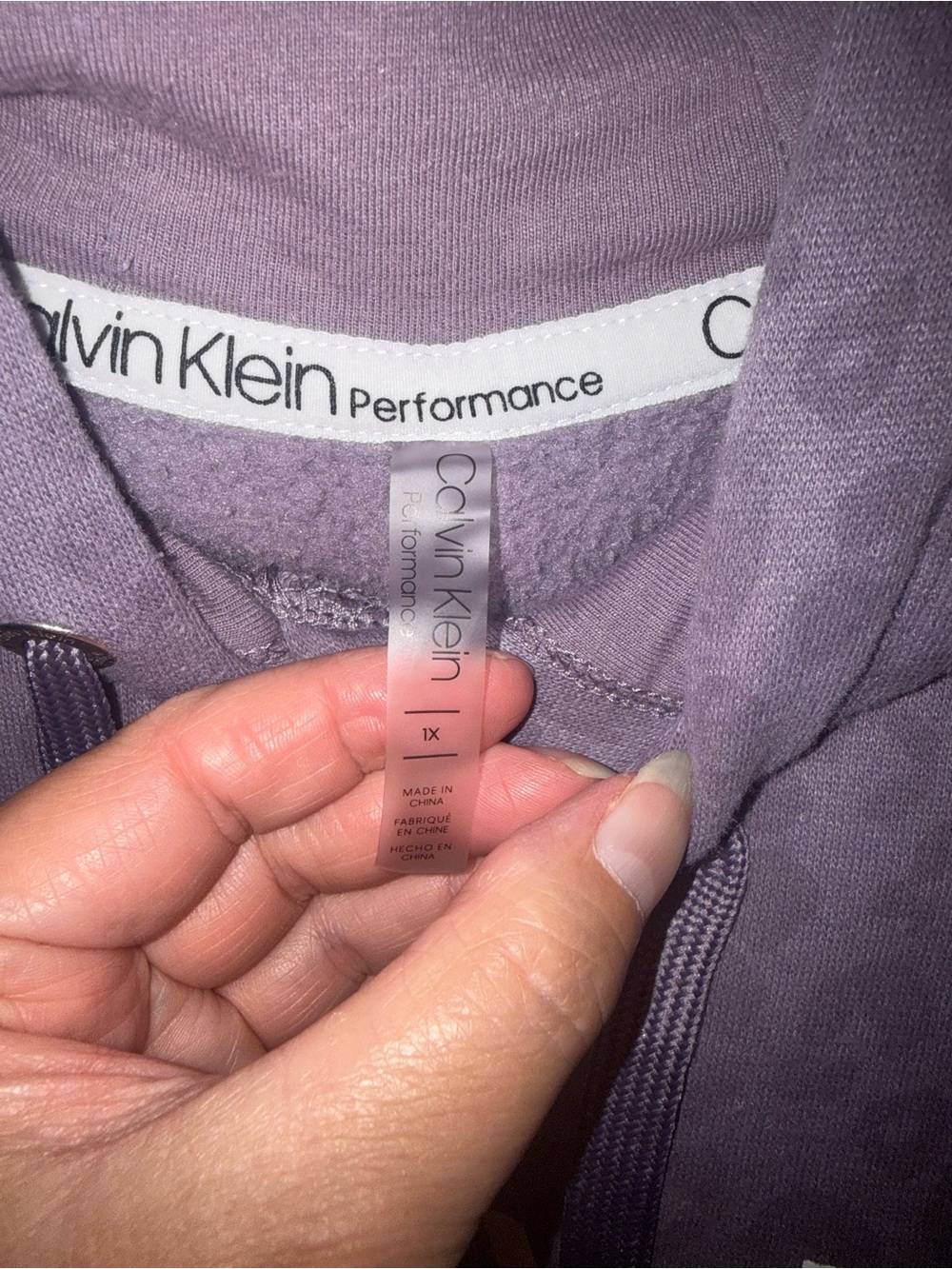Calvin Klein Women’s Purple Crewneck Hoodie with Logo - Picture 9 of 10